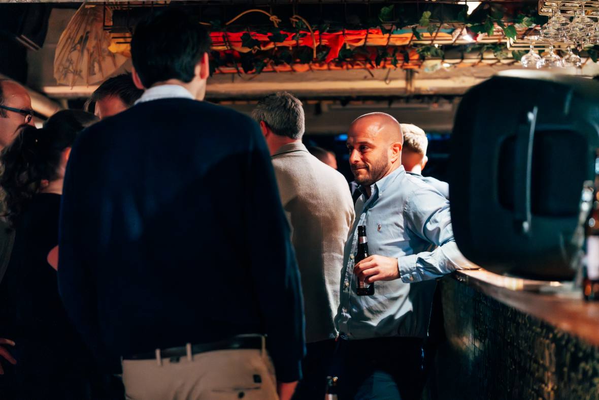 Founders talking at a RecWired social