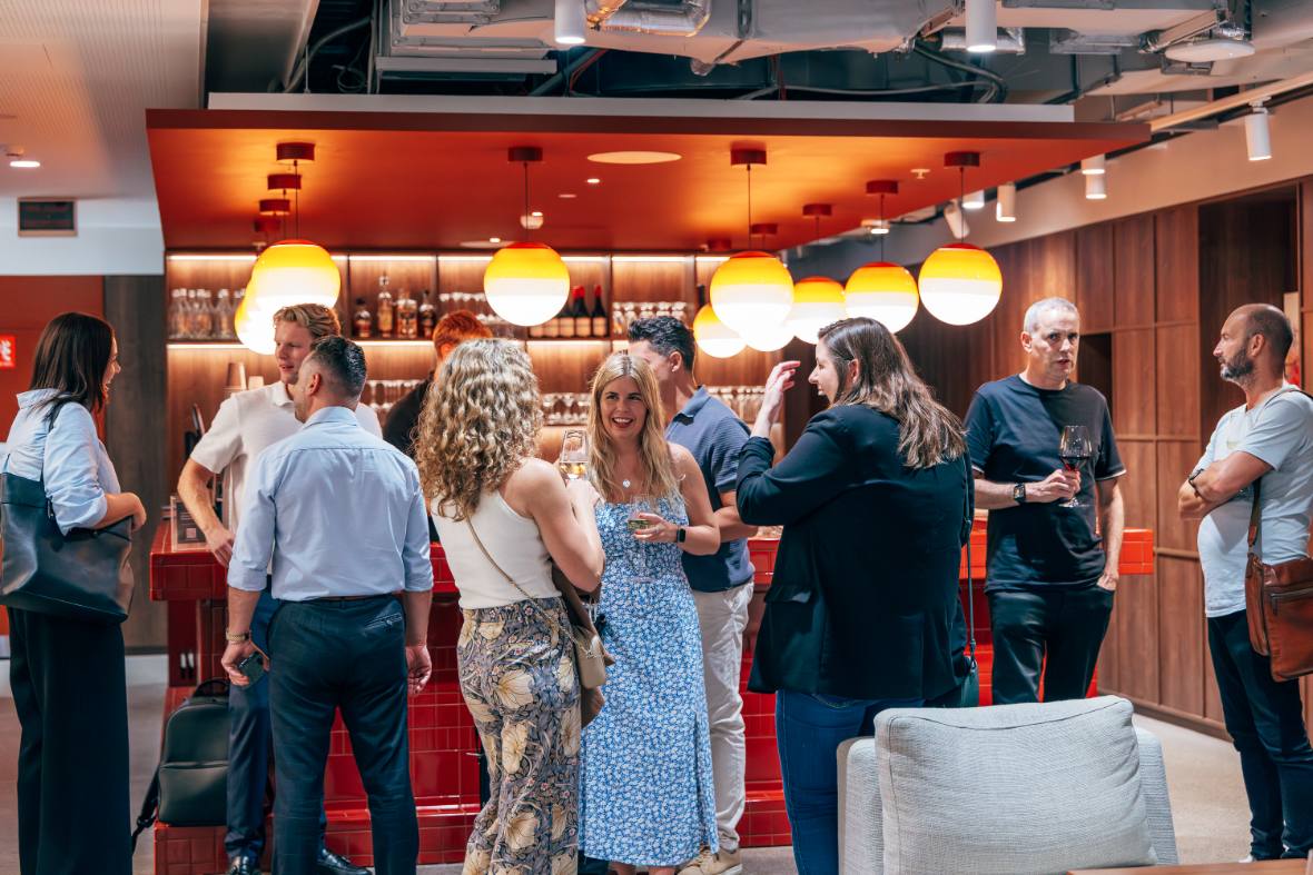 Members networking at a RecWired event