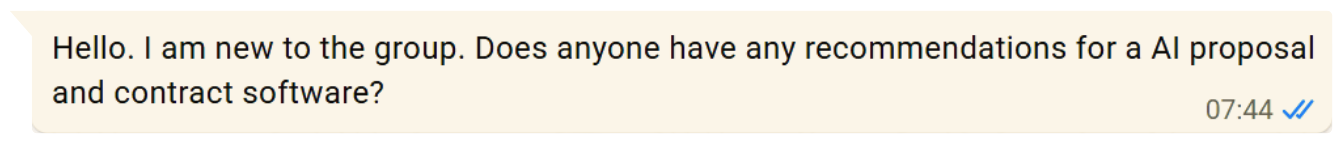 A question asked by a RecWired member