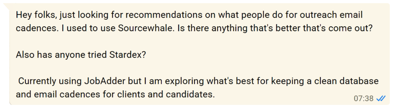 A question asked by a RecWired member
