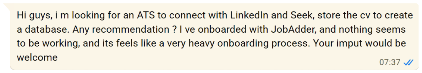 A question asked by a RecWired member