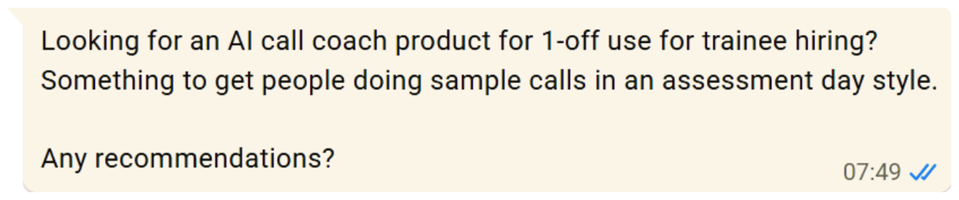 A question asked by a RecWired member